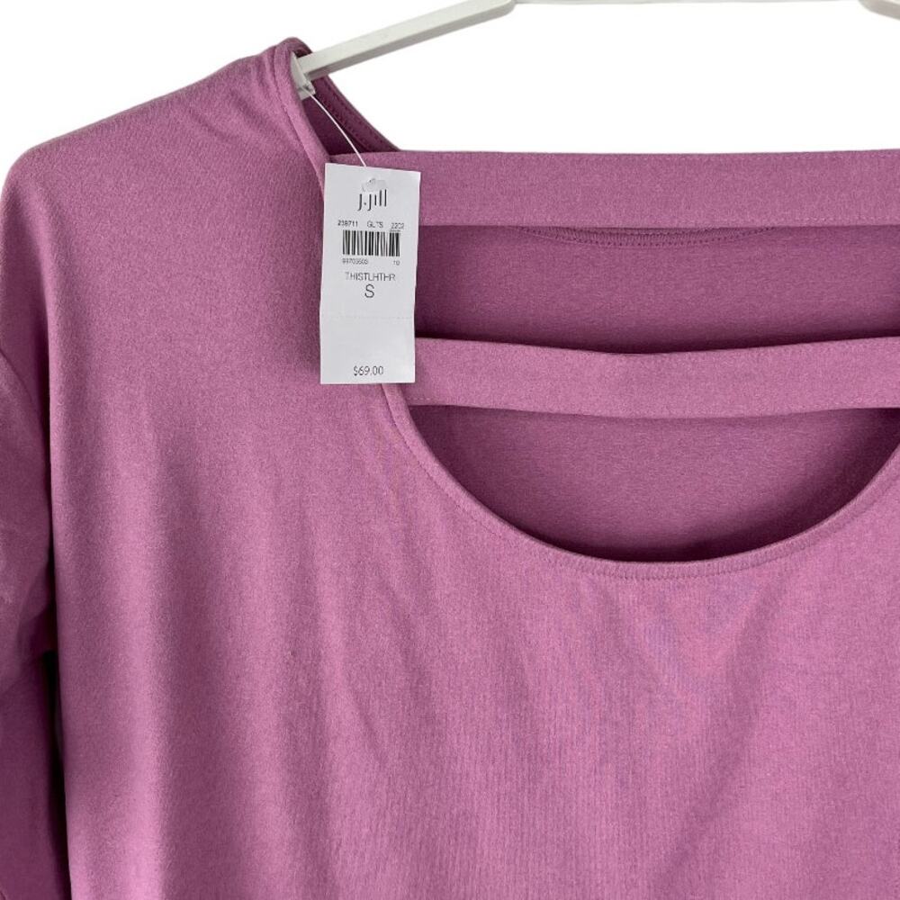 NWT J. Jill Back Crossover Top Women's Size Small Thistle Heather